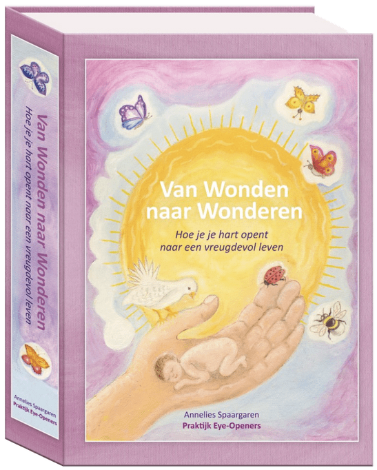 Voorkant boek ''Van wonden tot Wonderen'' Bij Annelies Spaargaren van Eye-Openers-Therapy.com